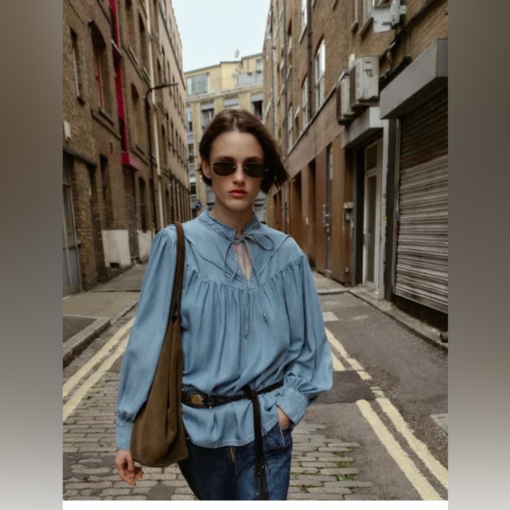 Zara Oversize Flowy Denim Shirt | NWT